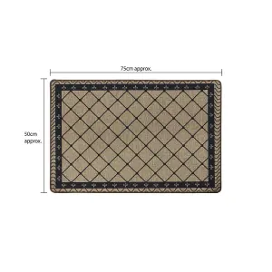 JVL Elegance Machine Washable Doormat and Runner, Diamonds