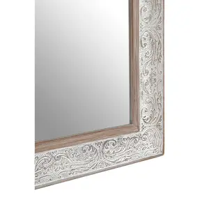 Interiors by Premier Antique Silver Rectangular Wall Mirror