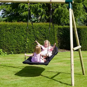 Rebo Fabric Boat-Style Children's Double Swing Seat