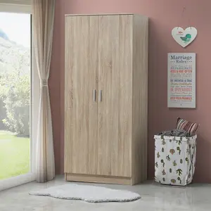 2 Door Double Wardrobe In Sonoma Oak