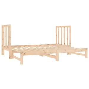 Berkfield Pull-out Day Bed 2x(90x190) cm Solid Wood Pine