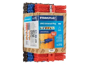 Rawlplug - Mixed UNO Plugs (Pack 272) + Drill Bit