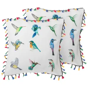 Set of 2 Cushions MALLOW 45 x 45 cm Animal Multicolour