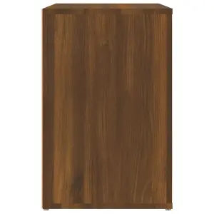 Shoe Cabinet Brown Oak 130x35x54 cm Engineered Wood