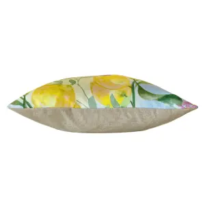 Evans Lichfield Fruit Lemons Printed Feather Rich Cushion