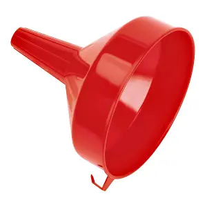 Sealey 185mm Large Fixed Spout Funnel With Integral Side Hook - Orange F4