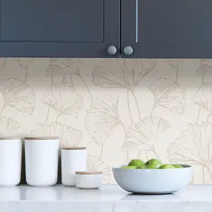 NuWallpaper NUS3578 Hikarigaoka Peel & Stick Wallpaper, Silver