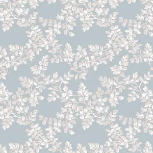 Laura Ashley Burnham Pale seaspray Trail Smooth Wallpaper Sample