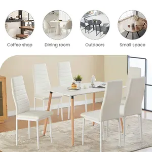 Herland Dining Chair (Set of 4) White / White