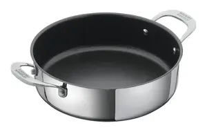 Kuhn Rikon Allround Stainless Steel Non-Stick Serving Pan, 24cm/3L