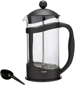 simpa 12 Cup Black Plastic Cafetiere Coffee Maker French Press Pot