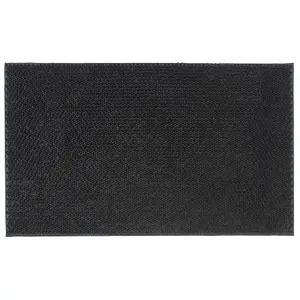 JVL Black Rubber Condor Astro Turf Effect Doormat 45x75cm