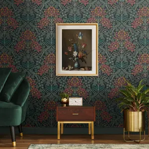 Galerie Mulberry Tree Multicoloured Floral Leaf Wallpaper Roll