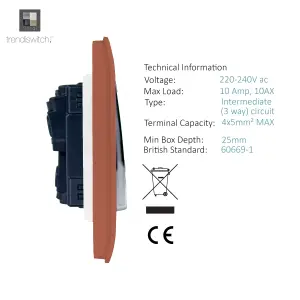 Trendiswitch COPPER 1 Gang Intermediate Light Switch