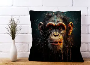 Splashart Monkey Face Cushions 45cm x 45cm