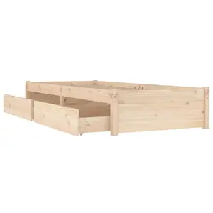 Berkfield Bed Frame with Drawers 90x190 cm 3FT Single