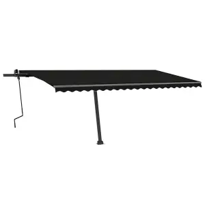 Berkfield Freestanding Manual Retractable Awning 500x300 cm Anthracite