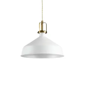 Luminosa Eris-2 Indoor Dome Ceiling Pendant Lamp 1 Light White, E27