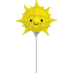 Amscan Sun Face Foil Balloon Yellow (One Size)