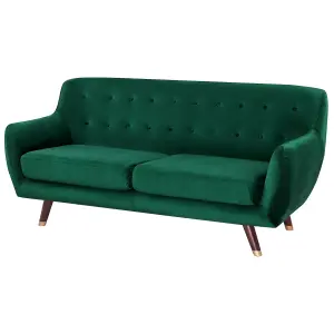 3 Seater Velvet Sofa Emerald Green BODO