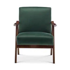 Velvet Bottle Green Selma Accent Chair