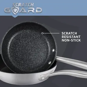 Prestige Scratch Guard Silver Round Stainless Steel Induction Suitable Non-Stick Frying Pan 25cm