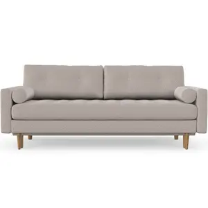 Jacquelyn 3 Seater Bouclé-Sofa Bed Toffee Grey