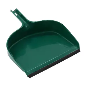 JVL Outdoor Garden Large Dustpan And Brush, Green