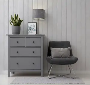 Arthouse Tongue & Groove Grey Wallpaper