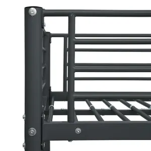 Berkfield Bunk Bed Frame Black Metal 140x200 cm/90x200 cm