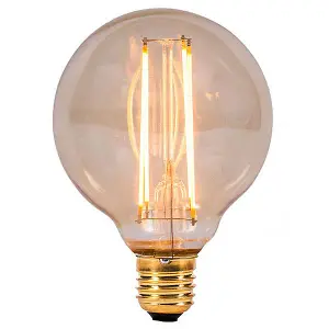 Bell 4w LED Vintage 125mm Globe ES Amber 2000k - Extra Warm White