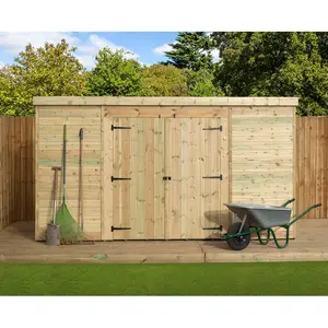 10 Ft. W x 3 Ft. D Shiplap Pent Wooden Shed