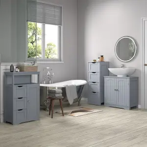 MCC Direct Bathroom Storage Cabinet with 3 Drawers - Dakota grey