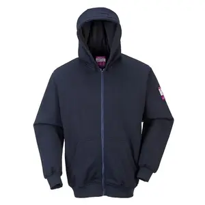 Portwest Mens FR81 Hooded Full Zip Hoodie