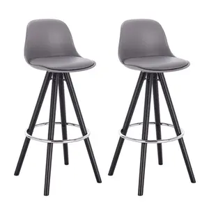 Athens Upholstered Counter Stool (Set of 2) Grey