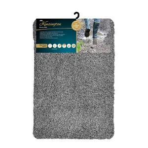 JVL Kensington Machine Washable Barrier Doormat 50x75cm Grey