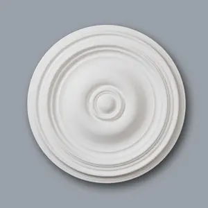 M75 Ceiling Rose - Medallion Lightweight Resin Contemporary Modern Light Chandelier Feature Paintable Ceiling Centre 40cm