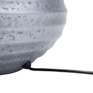 Ceramic Table Lamp Silver KUBAN