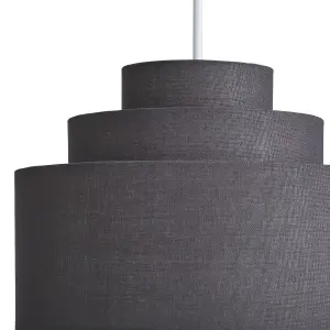 Inlight Palma Grey Tiered Lamp shade (D)30cm