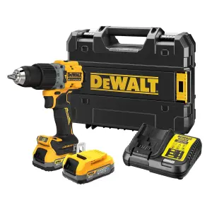 Dewalt DCD805E2T 18v XR Brushless Powerstack Combi Hammer Drill + 2 x Batteries