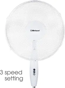 Belaco 16"  Stand Fan - White - Height Adjustable