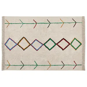 Cotton Area Rug 160 x 230 cm Beige CETMI