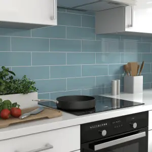 Glina Blue Gloss Ceramic Wall Tile Sample