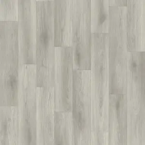 Grey Modern Wood Effect Anti-Slip Vinyl Flooring for Home, Shops, Offices, 5.0mm Thick Vinyl Sheet-7m(23') X 4m(13'1")-28m²