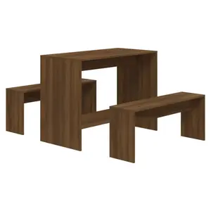 Goldfinch Dining Set Engineered Wood Brown oak / 75cm H x 102cm L x 50cm W