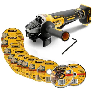 Dewalt DCG406N 18v XR Brushless Cordless 125mm Angle Grinder Paddle Switch +Disc