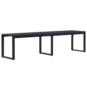 Berkfield Garden Bench 180 cm PS Board Black