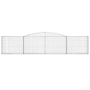 Berkfield Arched Gabion Baskets 9 pcs 400x30x80/100 cm Galvanised Iron