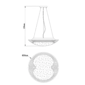 Luminosa Laina Dimmable LED Pendant Light 40W CCT