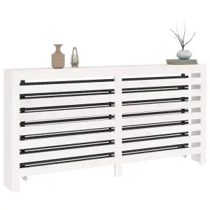 Radiator Cover White 169x19x84 cm Solid Wood Pine